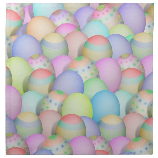 Colored Easter Eggs Background Cloth Napkin (Front)