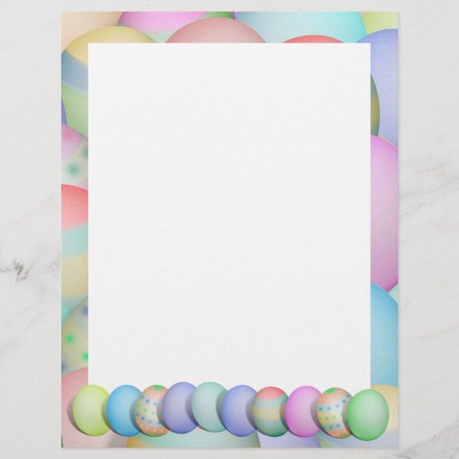 Colored Easter Eggs Background Flyer (Front)