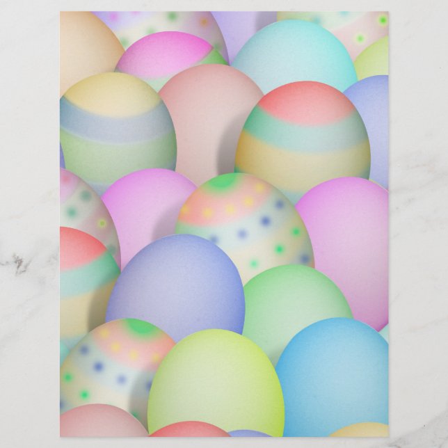 Colored Easter Eggs Background Flyer (Front)
