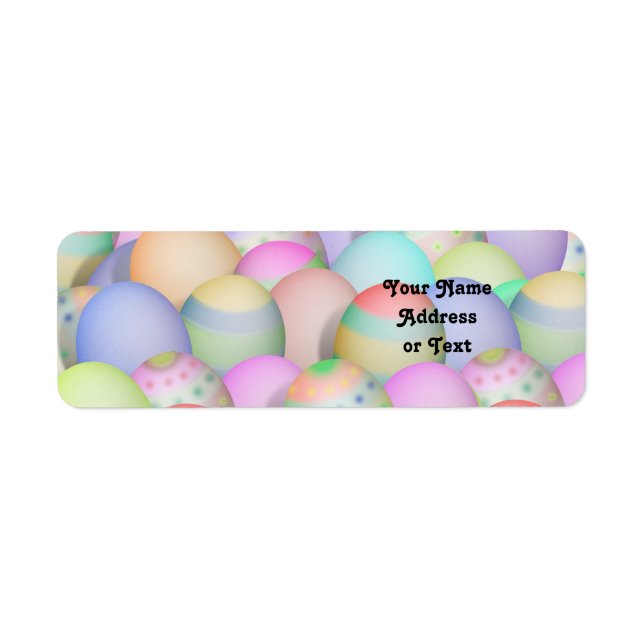 Colored Easter Eggs Background Label (Front)