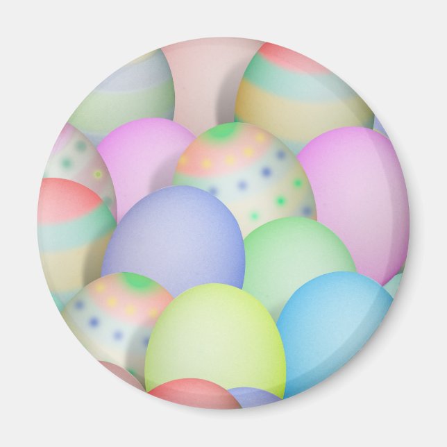 Colored Easter Eggs Background Magnet (Front)