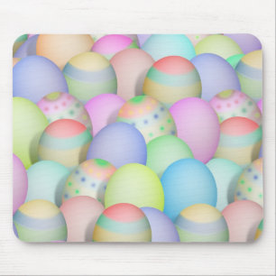 Colored Easter Eggs Background Mouse Pad