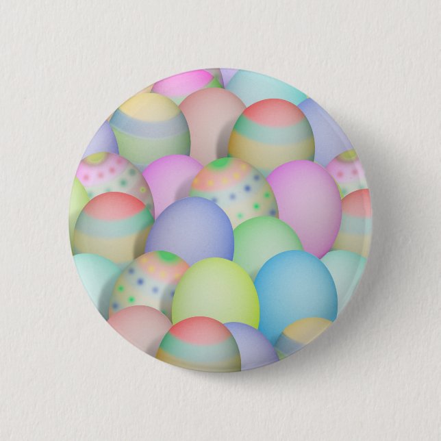 Colored Easter Eggs Background Pinback Button (Front)