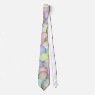 Colored Easter Eggs Background Tie