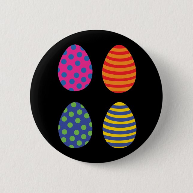 Colored Easter Eggs Button (Front)