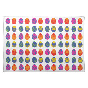 Colored Easter Eggs Cloth Placemat