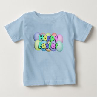 Colored Easter Eggs - Happy Easter Baby Bodysuit