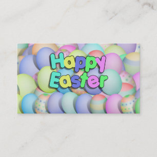 Colored Easter Eggs - Happy Easter Business Card