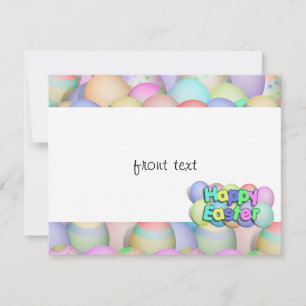 Colored Easter Eggs - Happy Easter Invitation