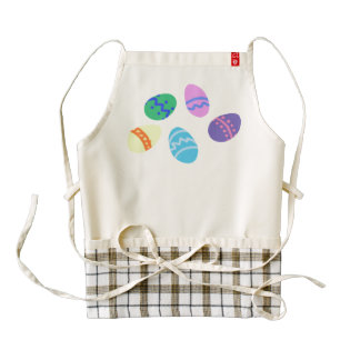 Colored Easter Eggs HEART Apron