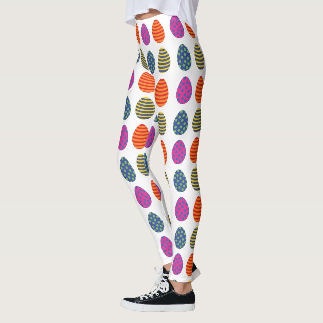 Colored Easter Eggs Leggings (Left)