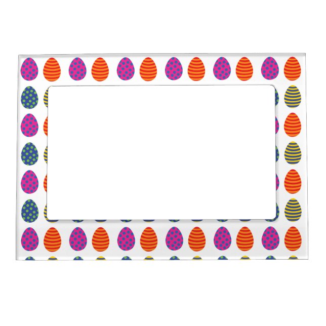Colored Easter Eggs Magnetic Frame (Front)