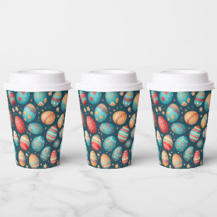 Colored Easter Eggs Paper Cups