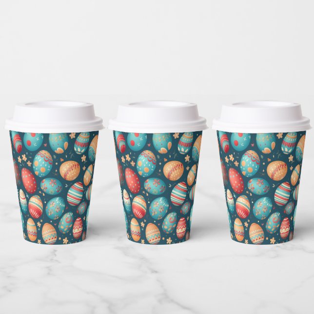 Colored Easter Eggs Paper Cups (Multi)
