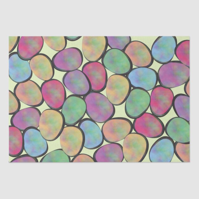 Colored Easter Eggs Tissue Paper (Front)