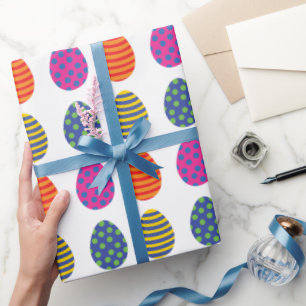 Colored Easter Eggs Wrapping Paper