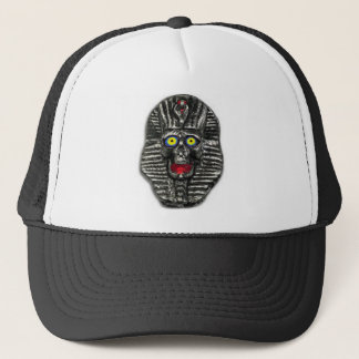 Colored Egyptian Pharaoh Silver Skull Trucker Hat
