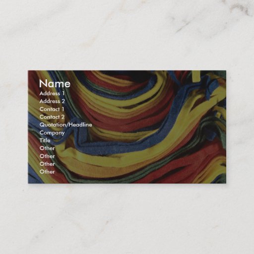 Customizable Colored felt business card template
