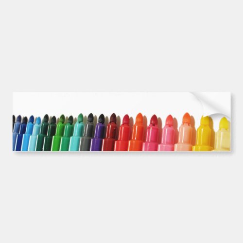 Colored felt_tip pens bumper sticker