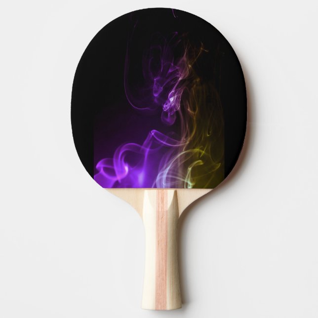 Colored Fire - Purple & Yellow Ping Pong Paddle (Front)
