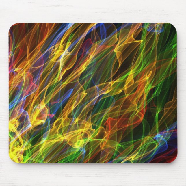 Colored Flames Mouse Pad (Front)