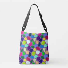 Colored Flat Stone Mosaic I + your ideas Crossbody Bag