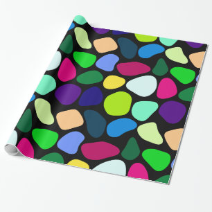Colored Flat Stone Mosaic I + your ideas Wrapping Paper