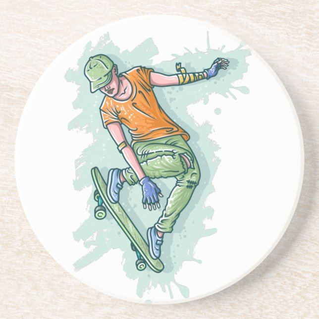 Colored Flying Skater Coaster (Front)