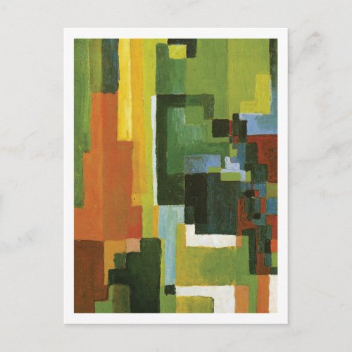 Colored Forms Abstract August Macke Postcard
