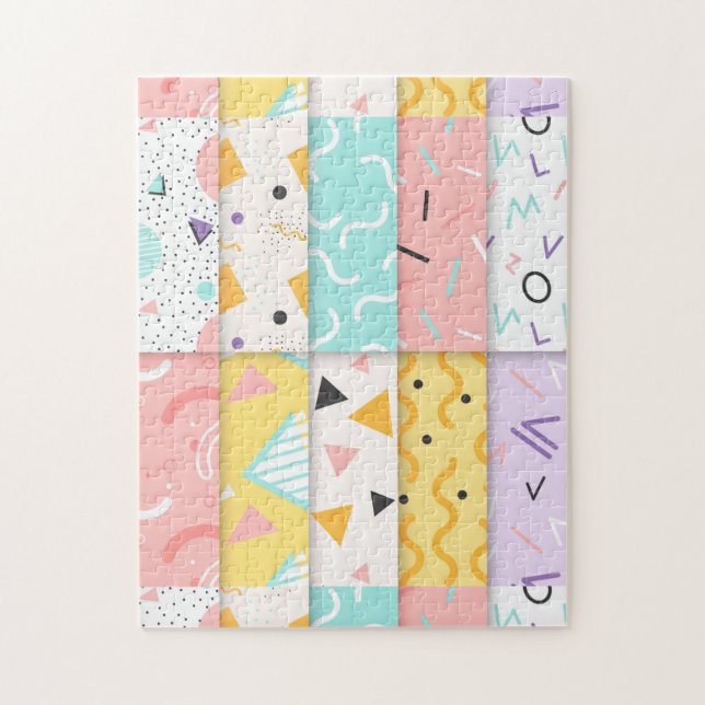 Colored Fun Memphis Jigsaw Puzzle (Vertical)
