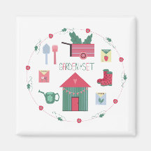 colored garden set