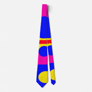 Colored geometric shapes neck tie