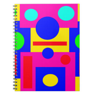 Colored geometric shapes notebook
