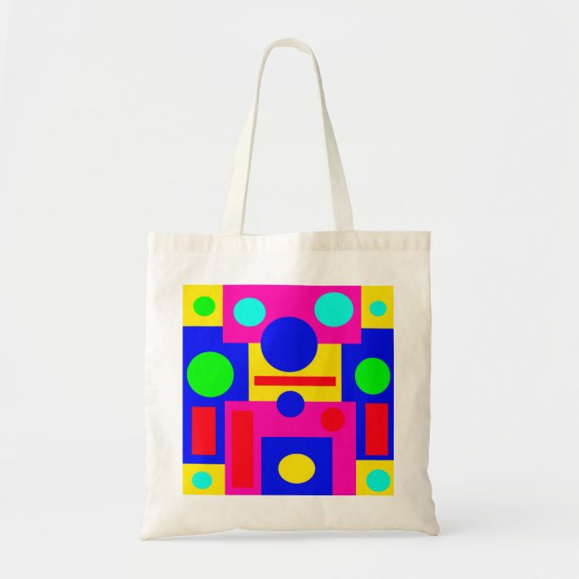 Colored geometric shapes tote bag (Front)