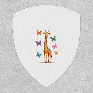 colored giraffe colorful butterflies giraffe Lover Patch