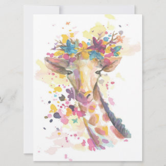 Colored Giraffe watercolor | Perfect gift