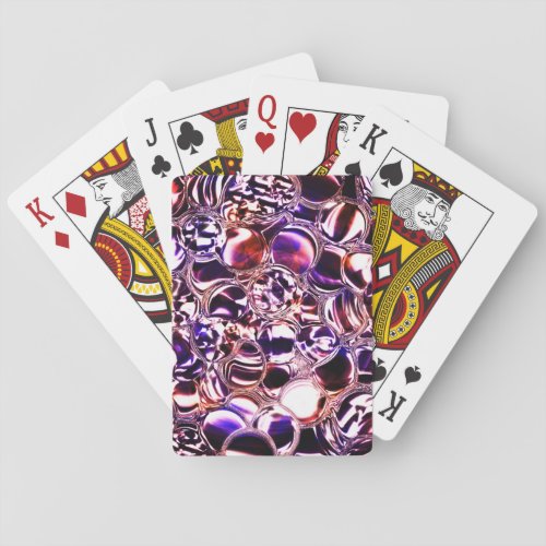 Colored glass bubbles or semi_precious stone poker cards