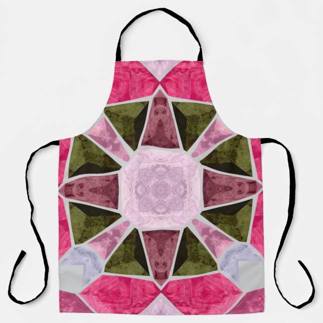 colored glass mosaic, seamless backgroundsquare, a apron (Front)