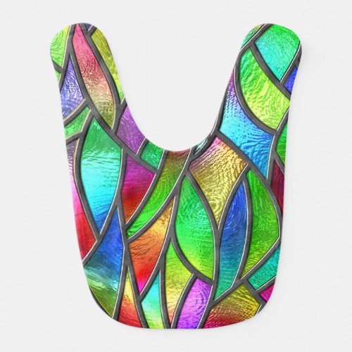 Colored Glass Pattern 3D Texture Baby Bib