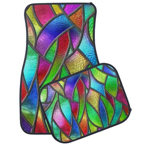 Colored Glass Pattern 3D Texture Car Floor Mat