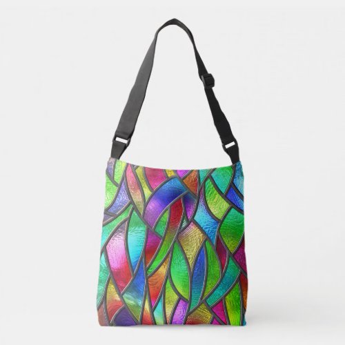 Colored Glass Pattern 3D Texture Crossbody Bag