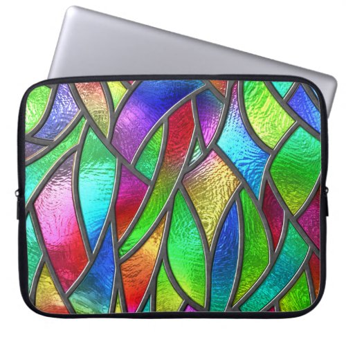 Colored Glass Pattern 3D Texture Laptop Sleeve