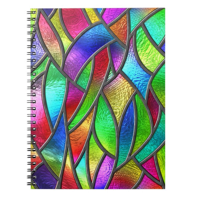 Colored Glass Pattern 3D Texture Notebook (Front)
