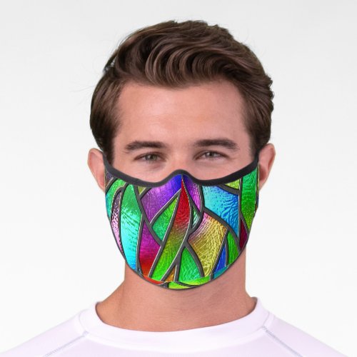 Colored Glass Pattern 3D Texture Premium Face Mask