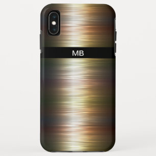 Colored Gold Metal Monogram Style iPhone XS Max Case