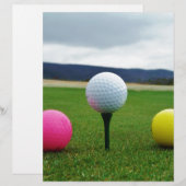 Colored Golf Balls, mountain tee (Front/Back)