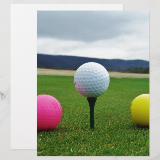 Colored Golf Balls, mountain tee (Front/Back)