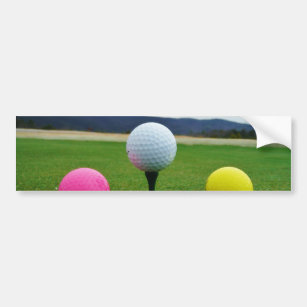 Colored Golf Balls, mountain tee Bumper Sticker