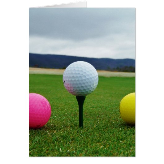 Colored Golf Balls, mountain tee Cards (Front)