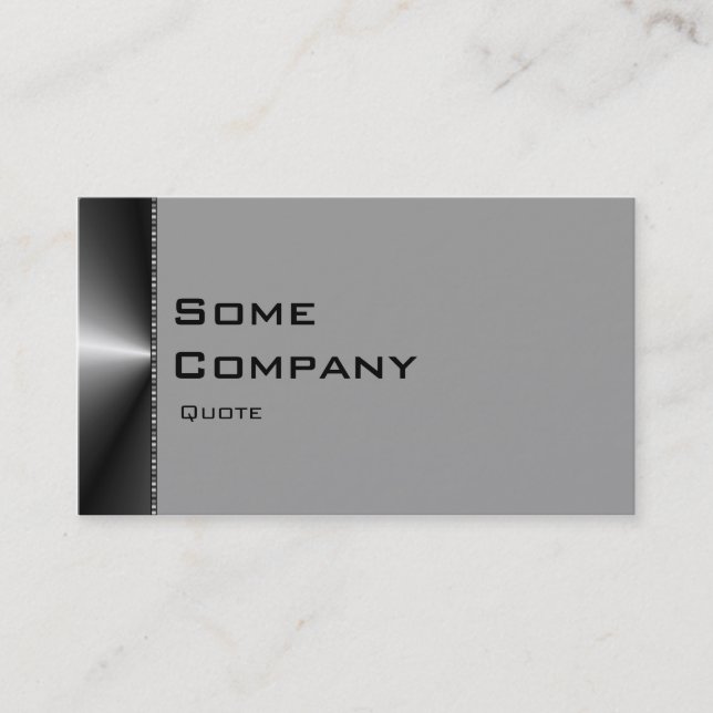 Colored Gradient (Black And White) Business Card (Front)